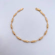Pulso Rustico Barril 3.5gr / 20.9cm / 3.4mm Oro Amarillo 18K &