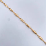 Pulso Rustico Barril 3.5gr / 20.9cm / 3.4mm Oro Amarillo 18K &