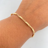 Pulso Rustico Barril 3.5gr / 20.9cm / 3.4mm Oro Amarillo 18K &