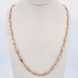Cadena Rustica Capullo 8.1gr / 61.3cm / 3.1mm Punteada Oro Rosa 18K $