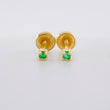 Topos Cuatro Garras Esmeraldas 4Pts 0.6 g / 2.2 mm Oro Amarillo 18K