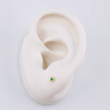 Topos Cuatro Garras Esmeraldas 4Pts 0.6 g / 2.2 mm Oro Amarillo 18K