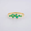 Anillo Verde Encanto Esmeraldas 24Pts 1.3 g / T6 1/2 Oro Amarillo 18K