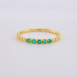 Anillo Line Esmeraldas 10Pts 1.85 g / T8 Oro Amarillo 18K