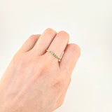 Anillo Line Esmeraldas 10Pts 1.85 g / T8 Oro Amarillo 18K