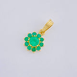 Dije Flor Esmeralda 59Pts 1.3 g / 2.8 cm Oro Amarillo 18K
