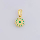 Dije Flor Esmeralda 59Pts 1.3 g / 2.8 cm Oro Amarillo 18K