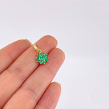 Dije Flor Esmeralda 59Pts 1.3 g / 2.8 cm Oro Amarillo 18K