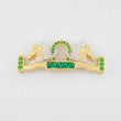Herraje Herradura Doble Caballo 3.9g / 3.5cm Dos Oros Amarillo Blanco 18K