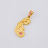 Dije Mujer Embarazada 1.7g / 2.5cm Oro Amarillo 18K