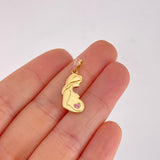 Dije Mujer Embarazada 1.7g / 2.5cm Oro Amarillo 18K