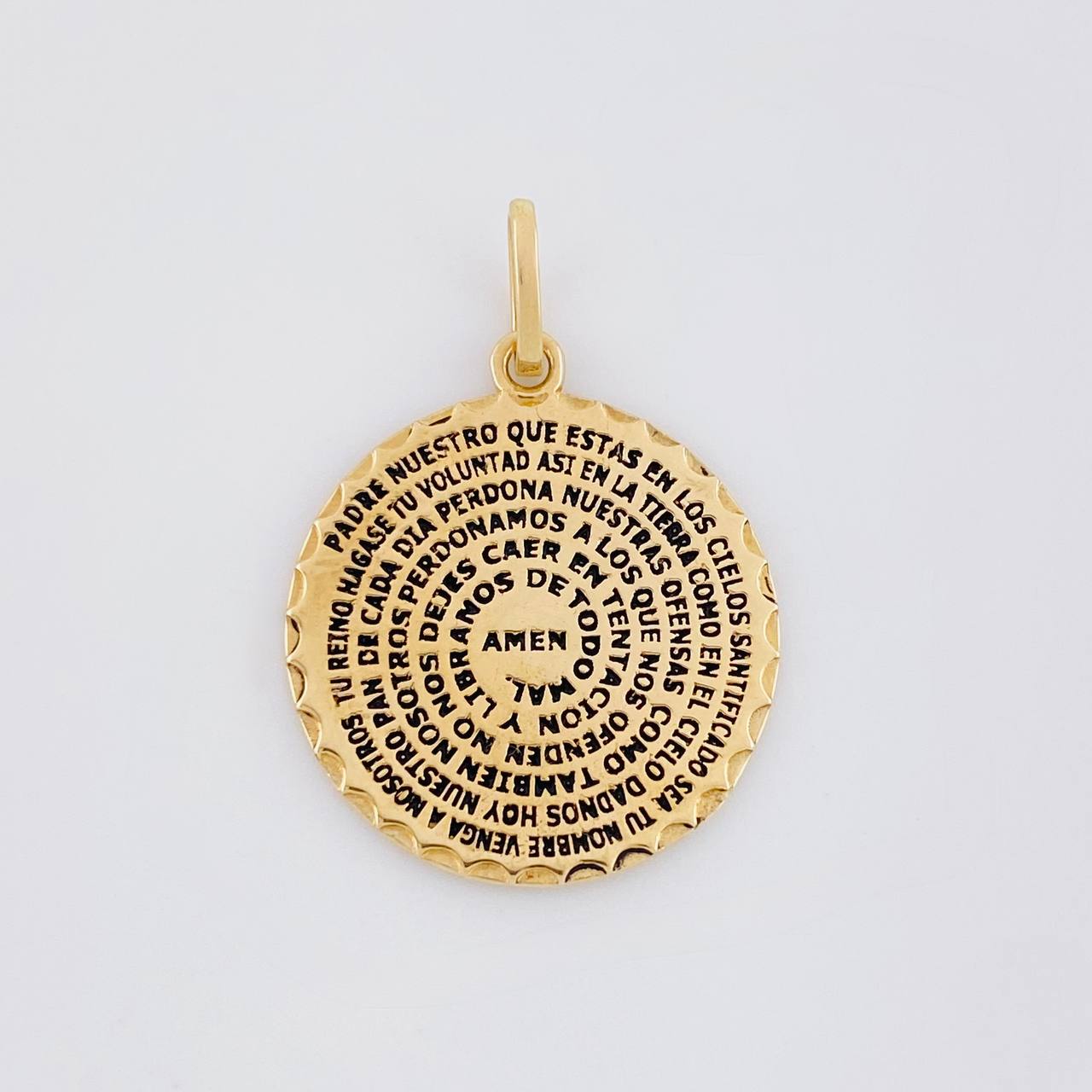 Dije Padre Nuestro Engranaje 3.2g / 2.8cm Oro Amarillo 18K