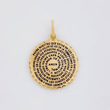 Dije Padre Nuestro Engranaje 3.2g / 2.8cm Oro Amarillo 18K