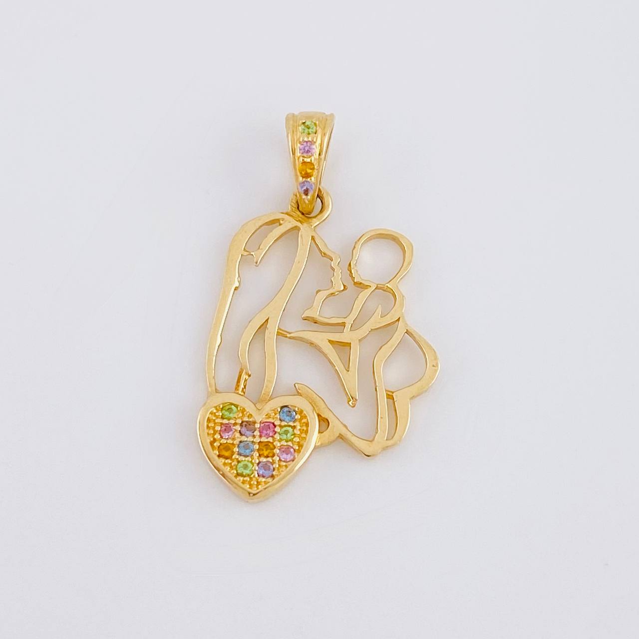 Dije Madre e Hijo 1.65g / 2.5cm Oro Amarillo 18K
