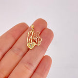 Dije Madre e Hijo 1.65g / 2.5cm Oro Amarillo 18K