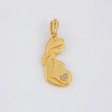 Dije Mujer Embarazada 1.7g / 2.5cm Oro Amarillo 18K