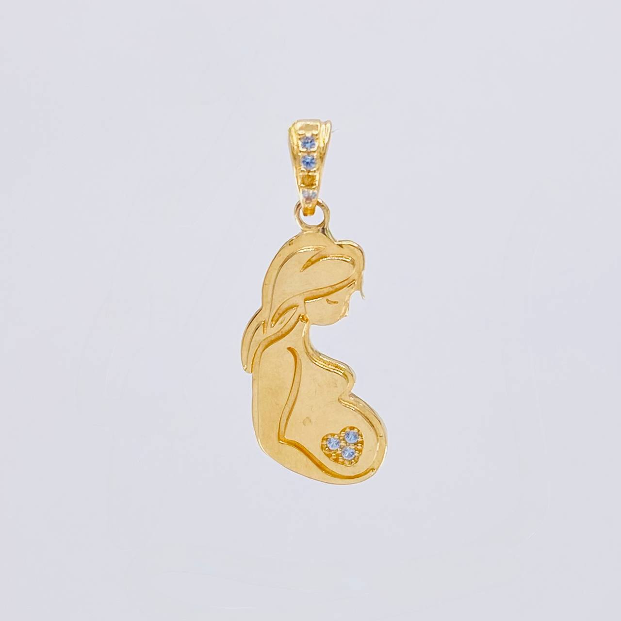Dije Mujer Embarazada 1.7g / 2.5cm Oro Amarillo 18K