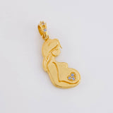 Dije Mujer Embarazada 1.7g / 2.5cm Oro Amarillo 18K