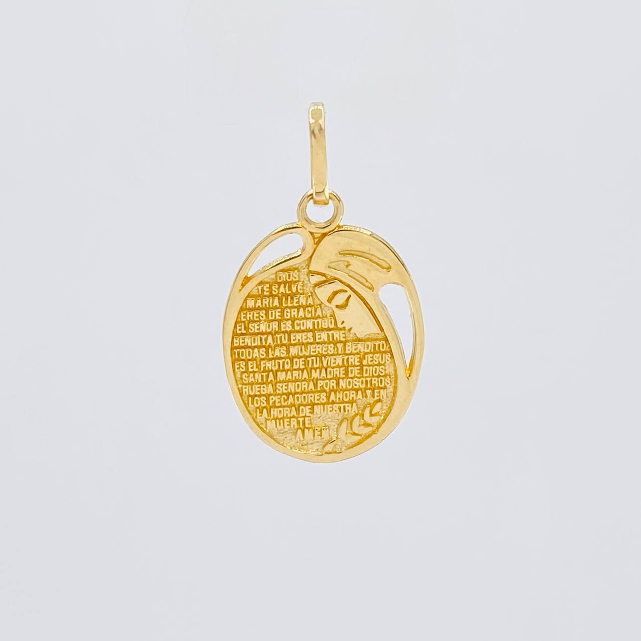Dije Oración de la Virgen 1.9g / 2.4cm Oro Amarillo 18K