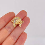 Herraje Herradura Cabeza Caballo 3.85g / 2.2cm Dos Oros Amarillo Blanco 18K