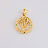 Dije Aro Corona 2.15g / 2.3cm Oro Amarillo 18K