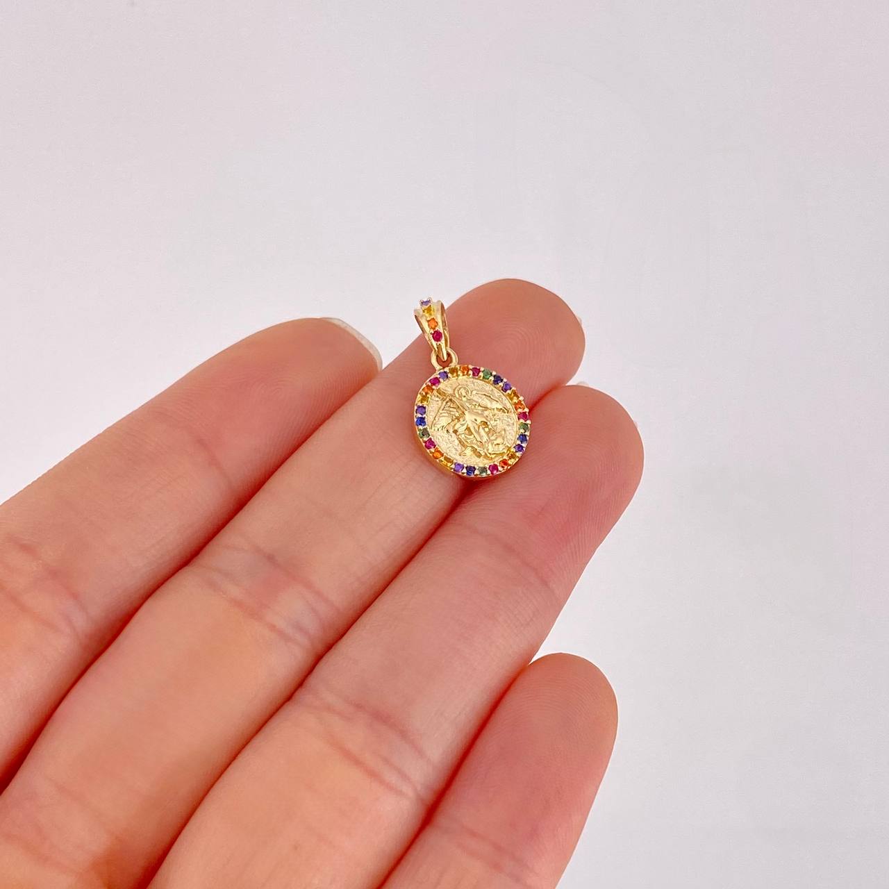 Dije San Miguel Arcángel 1.65g / 1.9cm Oro Amarillo 18K