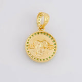 Dije San Miguel Arcangel 1.8g / 1.9cm Dos Oros Amarillo Blanco 18K