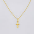 Set Cadena Aro Seguido + Dije Cruz / 1.2g / 45cm Oro Amarillo 18K