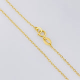 Set Cadena Aro Seguido + Dije Cruz / 0.8g / 45cm Oro Amarillo 18K