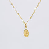 Set Cadena Aro Seguido + Dije Milagrosa / 1.2g / 45cm Oro Amarillo 18K