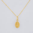 Set Cadena Aro Seguido + Dije Milagrosa / 0.95g / 45cm Oro Amarillo 18K
