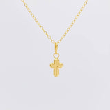 Set Cadena Aro Seguido + Dije Cruz / 1.15g / 45cm Oro Amarillo 18K