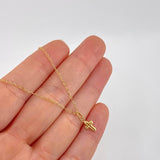 Set Cadena Aro Seguido + Dije Cruz / 1.15g / 45cm Oro Amarillo 18K
