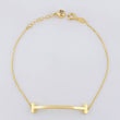 Pulso Aro Seguido Mancuerna 2.25g / 20cm / 0.7mm Oro Amarillo 18K