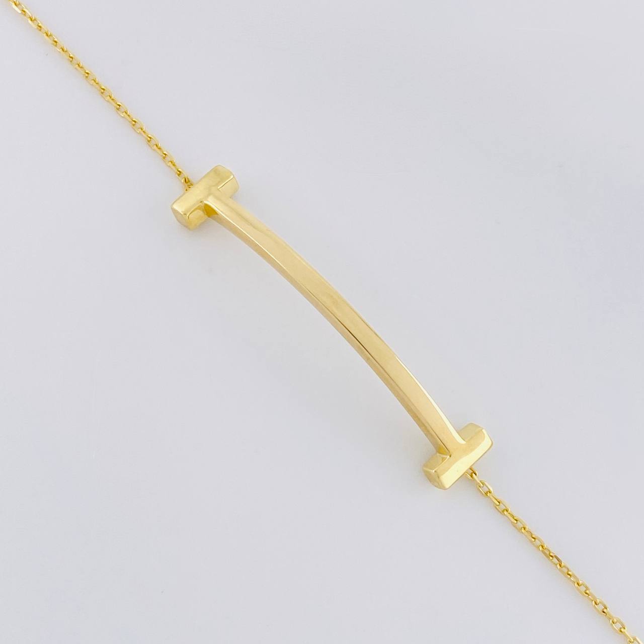 Pulso Aro Seguido Mancuerna 2.25g / 20cm / 0.7mm Oro Amarillo 18K