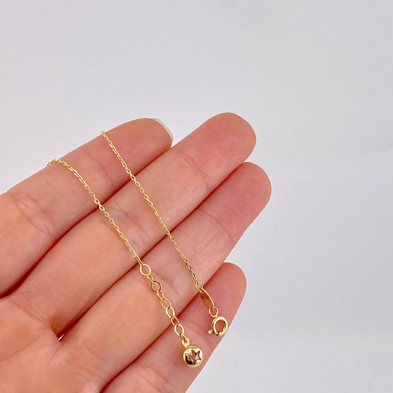 Pulso Aro Seguido Mancuerna 2.25g / 20cm / 0.7mm Oro Amarillo 18K