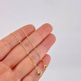Pulso Aro Seguido Mancuerna 2.25g / 20cm / 0.7mm Oro Amarillo 18K