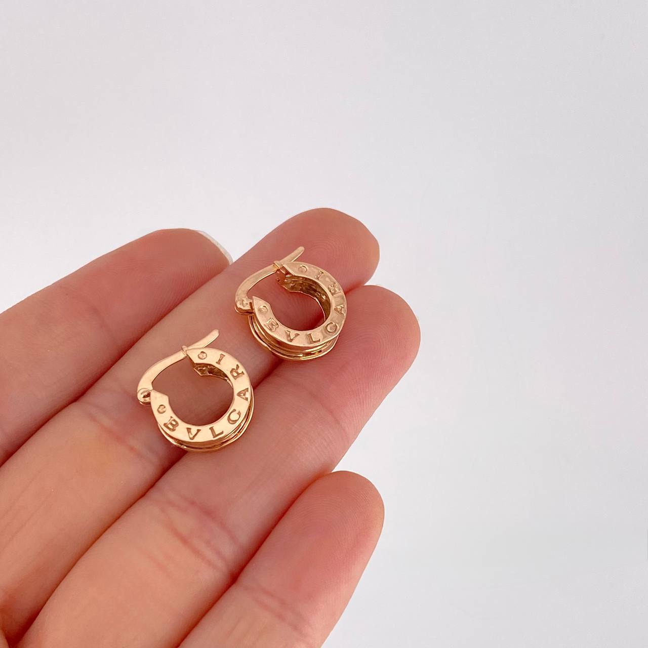 Candongas Rustica 3.95g / 1.5cm Oro Rosa 18K
