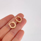 Candongas Rustica 3.95g / 1.5cm Oro Rosa 18K