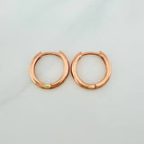 Candongas Aro Liso 2.4gr / 1.4cm / Oro Rosa 18K %