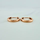 Candongas Aro Liso 2.4gr / 1.4cm / Oro Rosa 18K %