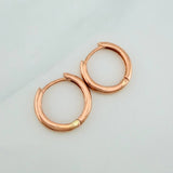 Candongas Aro Liso 2.4gr / 1.4cm / Oro Rosa 18K %