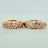 Candongas Triple Carril 4.75gr / 2cm / Oro Rosa 18K %