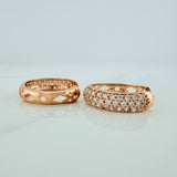 Candongas Triple Carril 4.75gr / 2cm / Oro Rosa 18K %