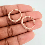 Candongas Triple Carril 4.75gr / 2cm / Oro Rosa 18K %
