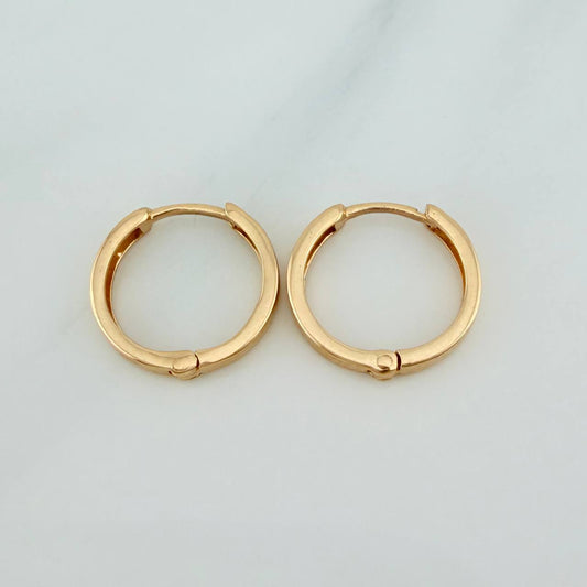 Candongas Carril 1.7gr / 1.4cm / Oro Amarillo 18K %