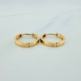 Candongas Carril 1.7gr / 1.4cm / Oro Amarillo 18K %