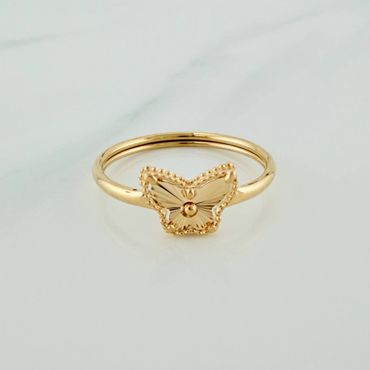 Anillo Mariposa 1.1gr / T4 1/2 / Oro Amarillo 18K %
