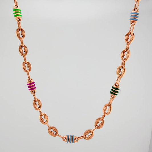 Cadena Rustica GC Tornillo 15.4gr / 64.5cm / 5mm Oro Rosa 18K %