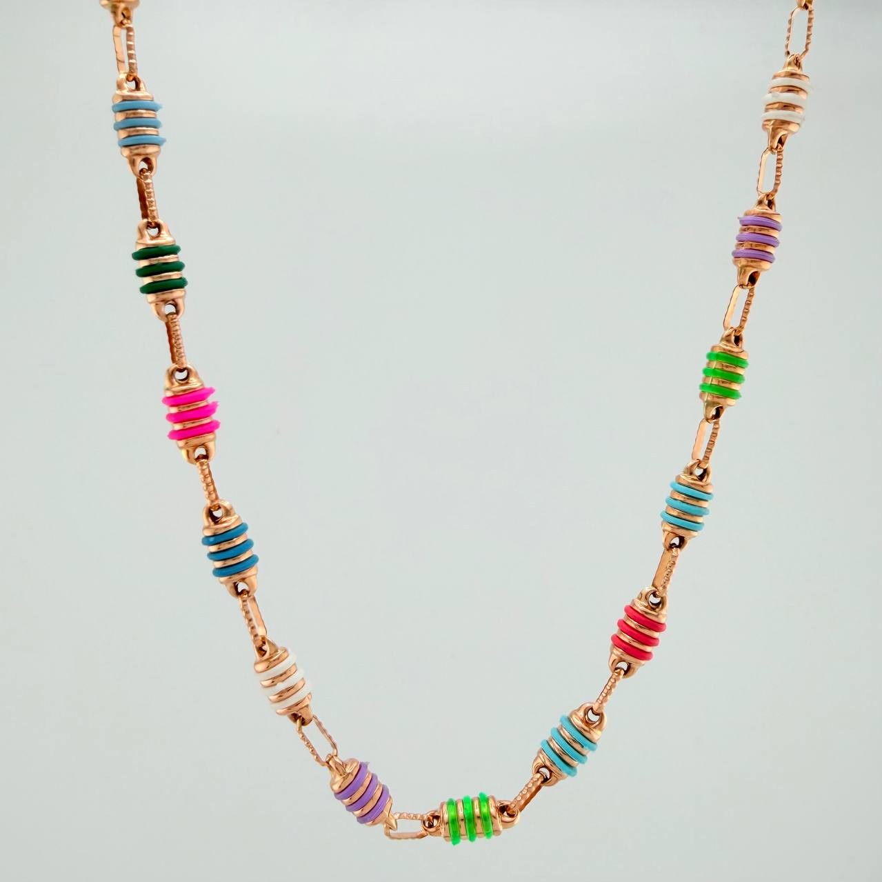 Cadena Barril 13.95gr / 64.3cm / 4.3mm Oro Rosa 18K %